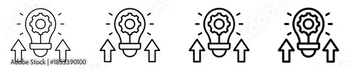 Breakthrough Idea Icon Set Different Style Collection