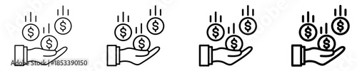 Revenue Streams Icon Set Different Style Collection