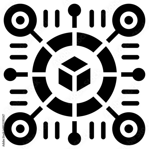 Token icon isolated on white background. vector illustration icon for Blockchain technology