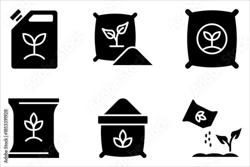 fertilizer icon set. Thin line fertilizer icon from agriculture and farm collection on white background