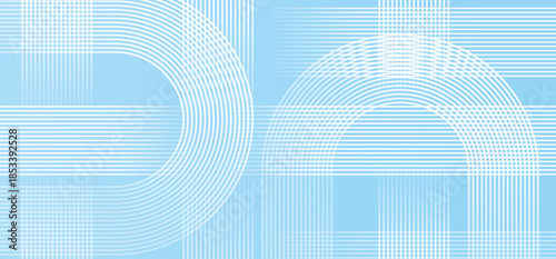 線と曲線で作られた青色のアブストラクト背景素材