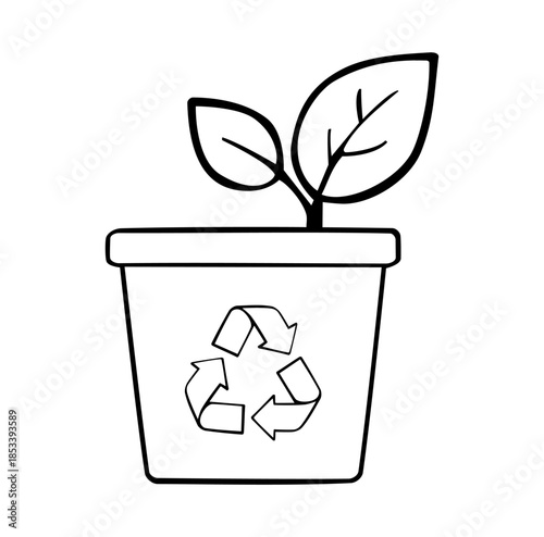 Cartoon Icon Environment Dispose Of Waste Responsibly For A Better Environment Simple Digital Design