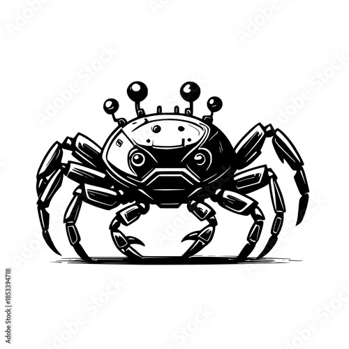 hand drawn crab icon.