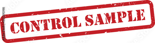 Red control sample rubber stamp