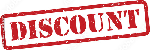 Red discount stamp