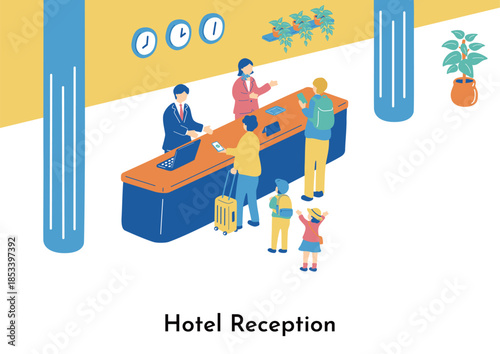 ホテル受付の風景