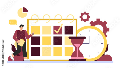 Flat illustration of task prioritization concept