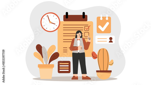 Flat illustration of task prioritization concept