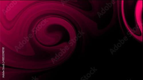 Modern, sensual digital art with a ruby-red and shadow effect, evoking passion, mystery, and dynamic, curving forms