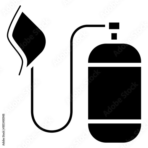 Air Tank Glyph Icon Mini Illustration, Use For Modern Concept, Print, Ui, Ux Kit, Web And App Development. Vector Related To Firefighter, Rescue And More