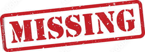 Red rubber stamp with missing text