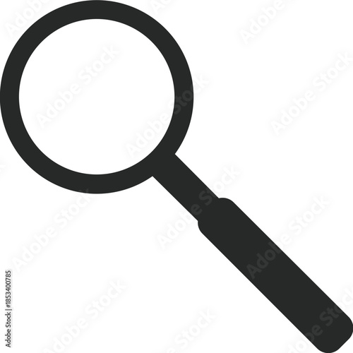 Minimalist Magnifying Glass Icon for Search and Discovery