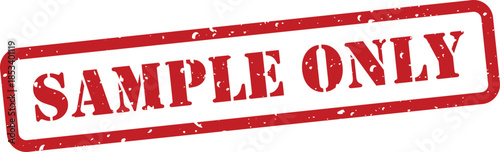 Red sample only stamp