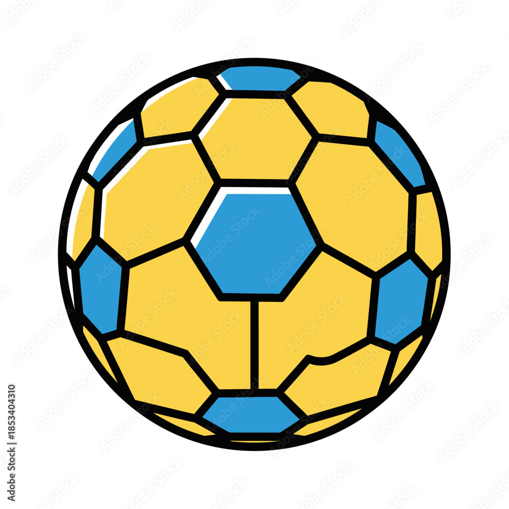 Fototapeta premium a yellow and blue soccer ball