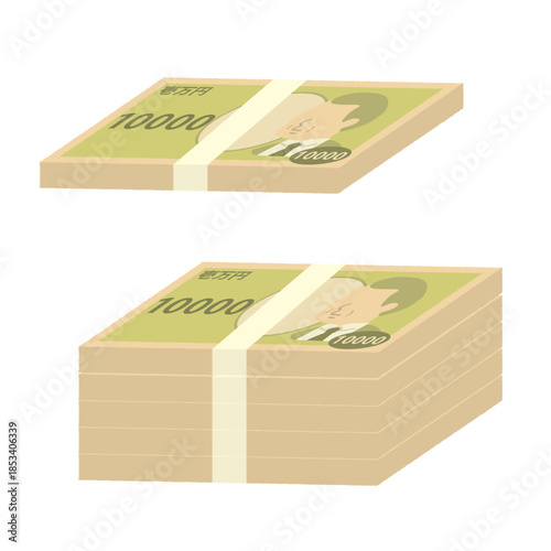 札束/Illustration of a stack of bills