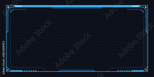 Futuristic digital interface with a sleek blue design on a dark background