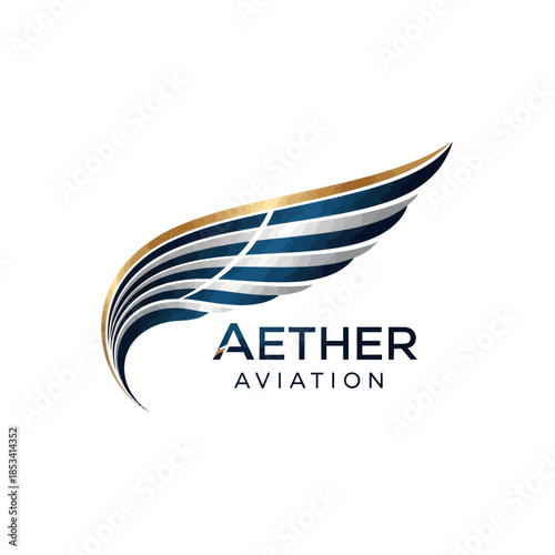 Aether Aviation logo with a stylized wing and text.