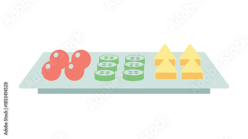 Appetizer platter icon, New Year's Eve food icon, party appetizer vector, festive finger food illustration, holiday platter icon, flat food symbol