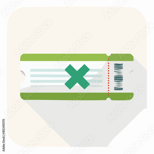 Ticket d'entrée, de transport, billet, validé, poinçonné, contrôlé, autorisé 