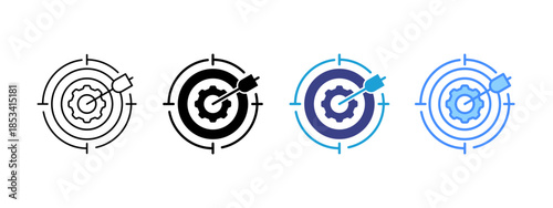 Target  icon set multiple style collection