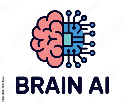 A digital brain with integrated circuits represents artificial intelligence.