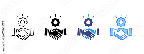 Agreement  icon set multiple style collection