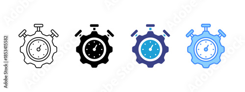 Time Management  icon set multiple style collection