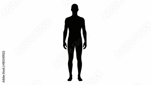 Silhouette of a Standing Human Figure.