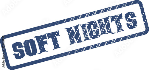 Soft Rights message on a weathered blue ink stamp impression for advocacy