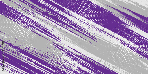 Abstract art using the main colors of purple, gray and white, with lines and small dots that create a sense of movement and energy that is free and natural, blending together perfectly.