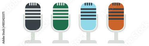 professional microphone set for broadcasting and audio production