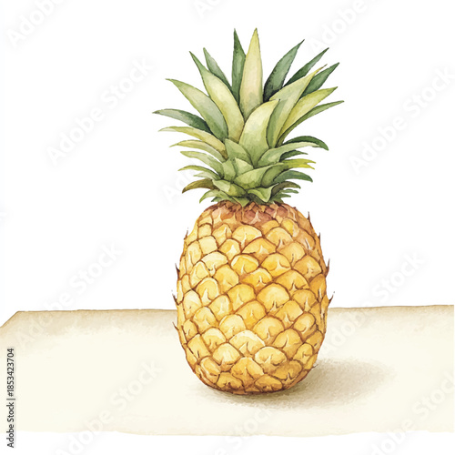 Vibrant Pineapple Still Life A Tropical Delight.