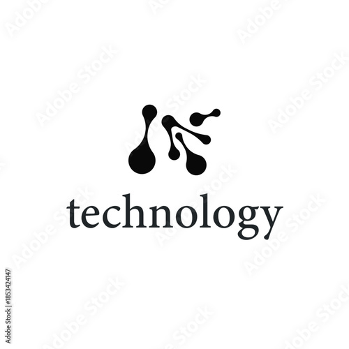 Intelligent neuron logo symbolizing innovation, connection, and future