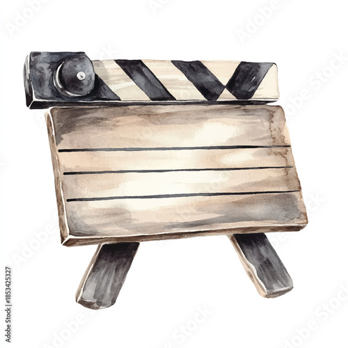 Vintage Wooden Film Clapperboard Movie Prop.