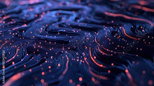 A close-up of an AI algorithm's code running in real-time, generating predictions or analyzing data