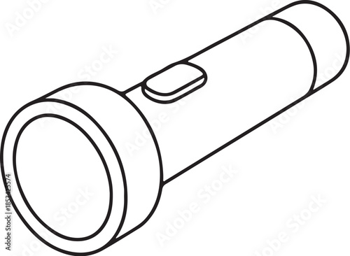 Fotografía Flashlight Front Bezel Angle Vector eps