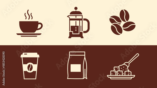 A delightful collection of assorted coffee drinks, including lattes, cappuccinos, and espressos, served in colorful mugs and cups