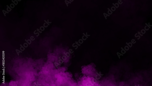 фотографія Abstract purple misty fog on isolated black background