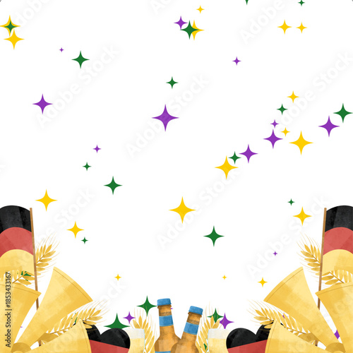 Festive Celebration With German Flags