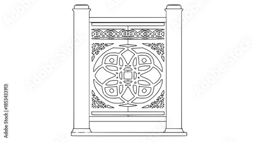 2D Concrete Balustrade Design Drawing