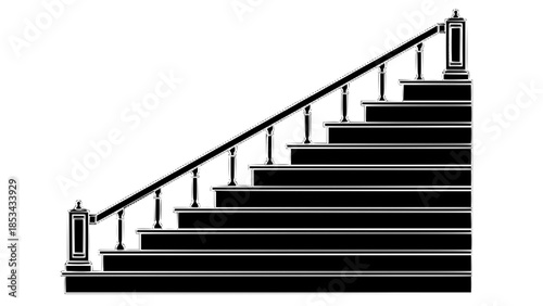 Staircase Balustrade Designs 2D vector