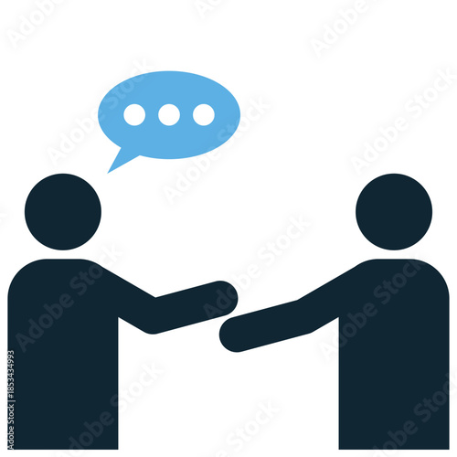 Sociability icon vector for communication and networking skills. Ideal for illustrating extroverts, social butterflies, and friendly interactions.