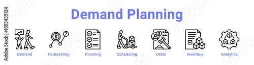 -Demand Planning Icon Banner and Collection