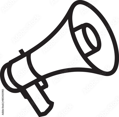 Megaphone isolated icon loud speaker bullhorn advertising and announcement vector image