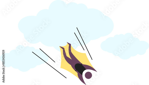 Skydiver Flying Extreme Sport Element