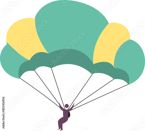 Skydiver Flying Extreme Sport Element