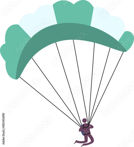 Skydiver Flying Extreme Sport Element
