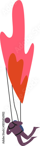 Skydiver Flying Extreme Sport Element