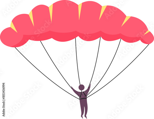 Skydiver Flying Extreme Sport Element