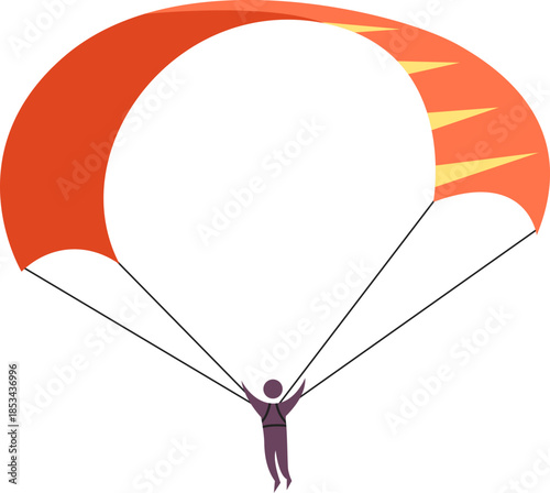 Skydiver Flying Extreme Sport Element